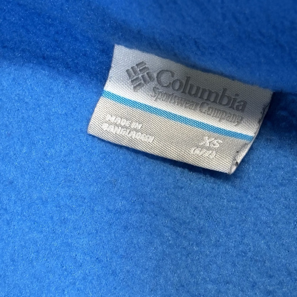 Columbia Sweater Boys XSmall Blue Fleece Full Zip Outdoors Casual Youth Kids - Picture 4 of 8